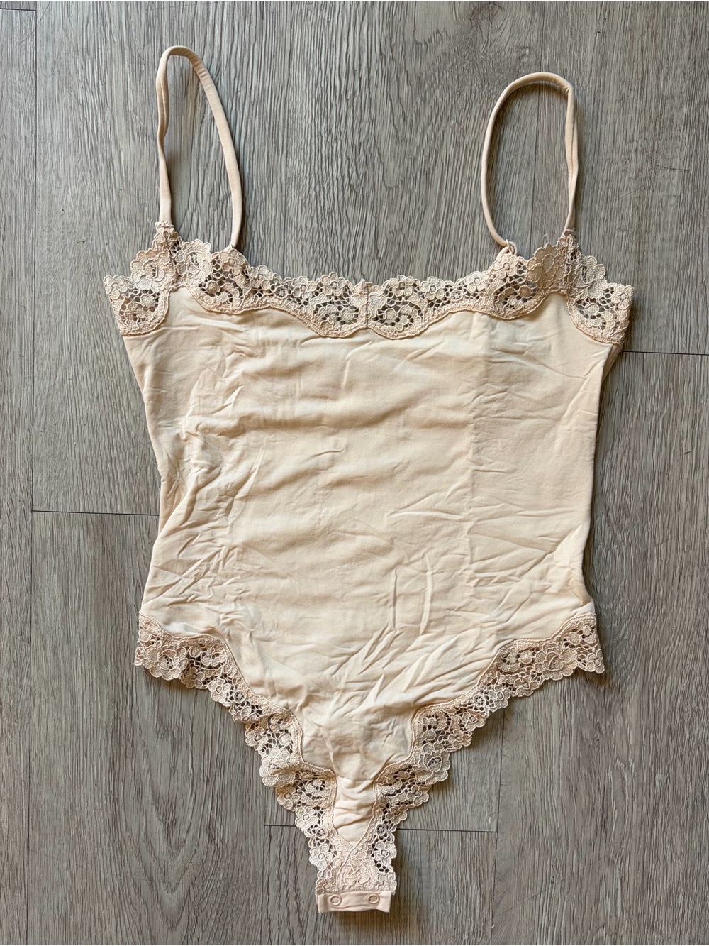 Skims Beige Lace Bodysuit